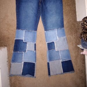 Vintage Y2K retro boho hippie distressed flare patchwork 11 30 90's Patches